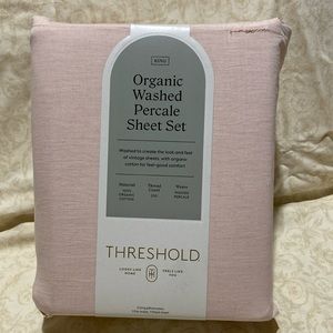 Threshold Organic Washed Percale Sheet Set